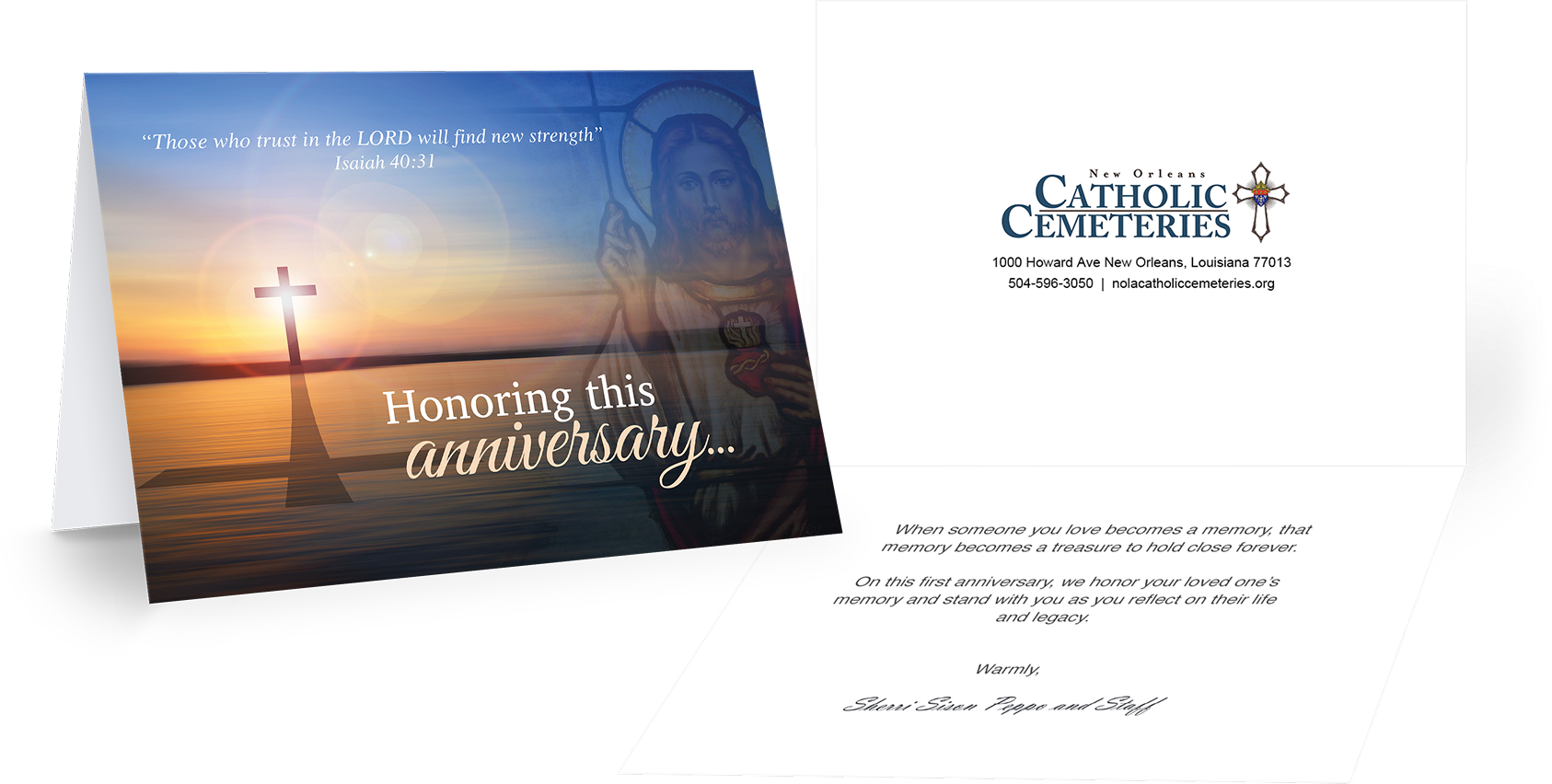 Cemetery Anniversary Card