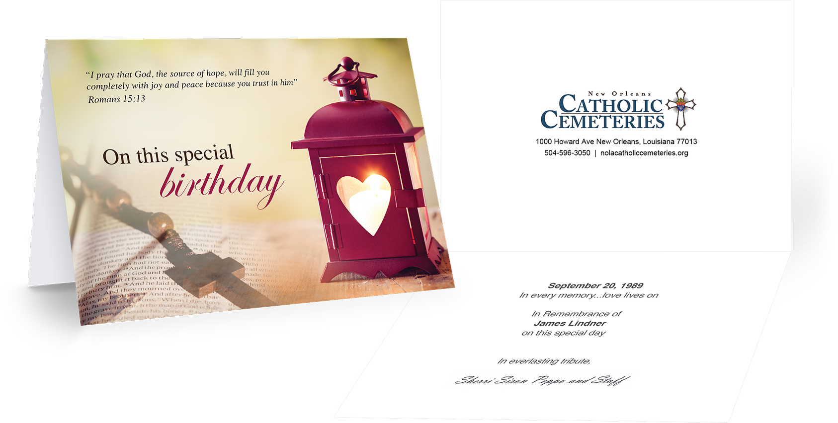 Cemetery Birthday Card